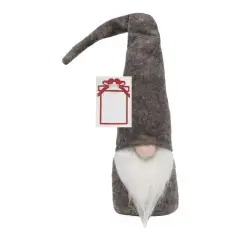 Filcowy świąteczny skrzat ze spiczastą czapką HANS - kolor szary
