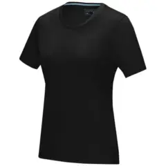 Damska koszulka organiczna Azurite z krótkim rękawem z certyfikatem GOTS kolor czarny / XL