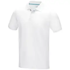 Męska organiczna koszulka polo Graphite z certyfikatem GOTS kolor biały / XS