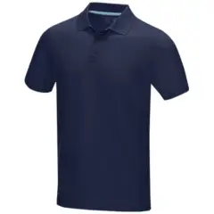 Męska organiczna koszulka polo Graphite z certyfikatem GOTS kolor niebieski / L
