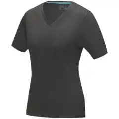 Damski T-shirt organiczny Kawartha z krótkim rękawem kolor szary / M